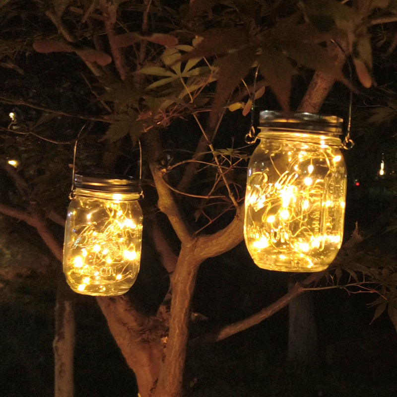 Сонечны пейзаж Mason Jar Can Lights