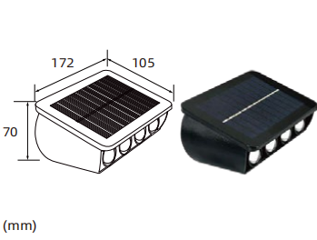 Воданепранікальны вонкавы насценны свяцільня Solar